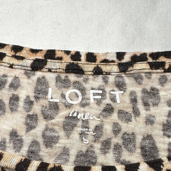 LOFT Leopard Print Blouse - Black and Brown - Picture 2 of 2
